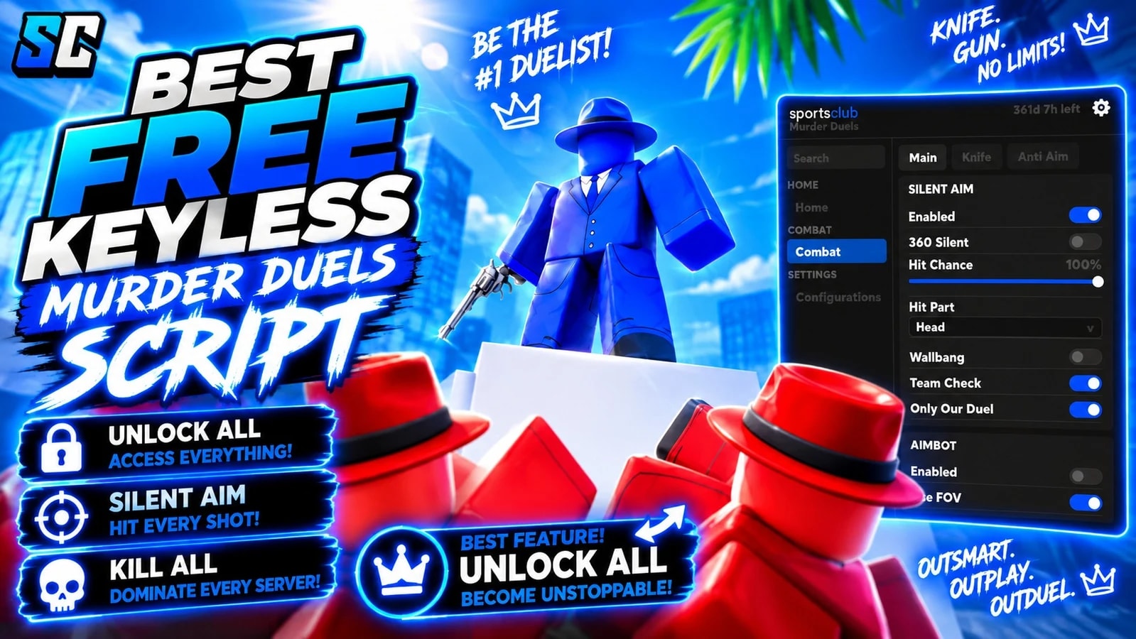 Free Murder Duels Script | Kill All, Unlock All, Wallbang