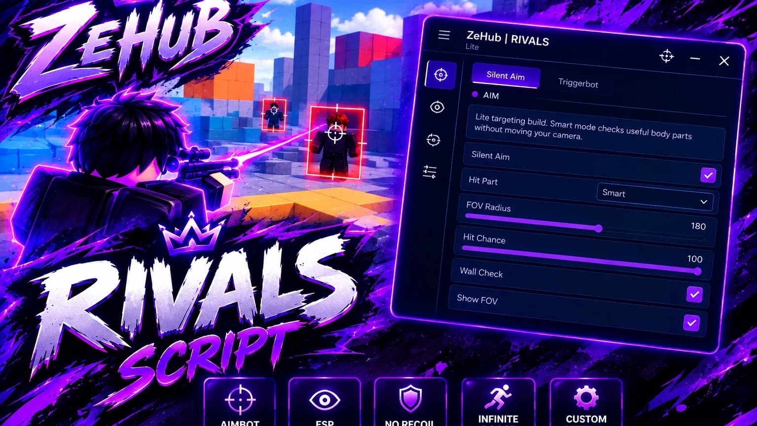 ZeHub | 20+ FEATURES , RIVALS OP SCRIPT FULLY UPDATED