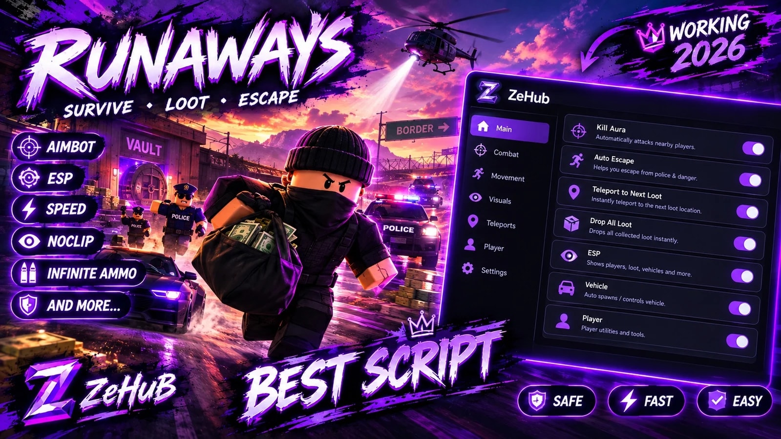 ZeHub | Runaways | 20+ Features | Fully Updated