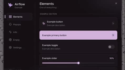 AirFlow UI Library
