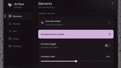 AirFlow UI Library