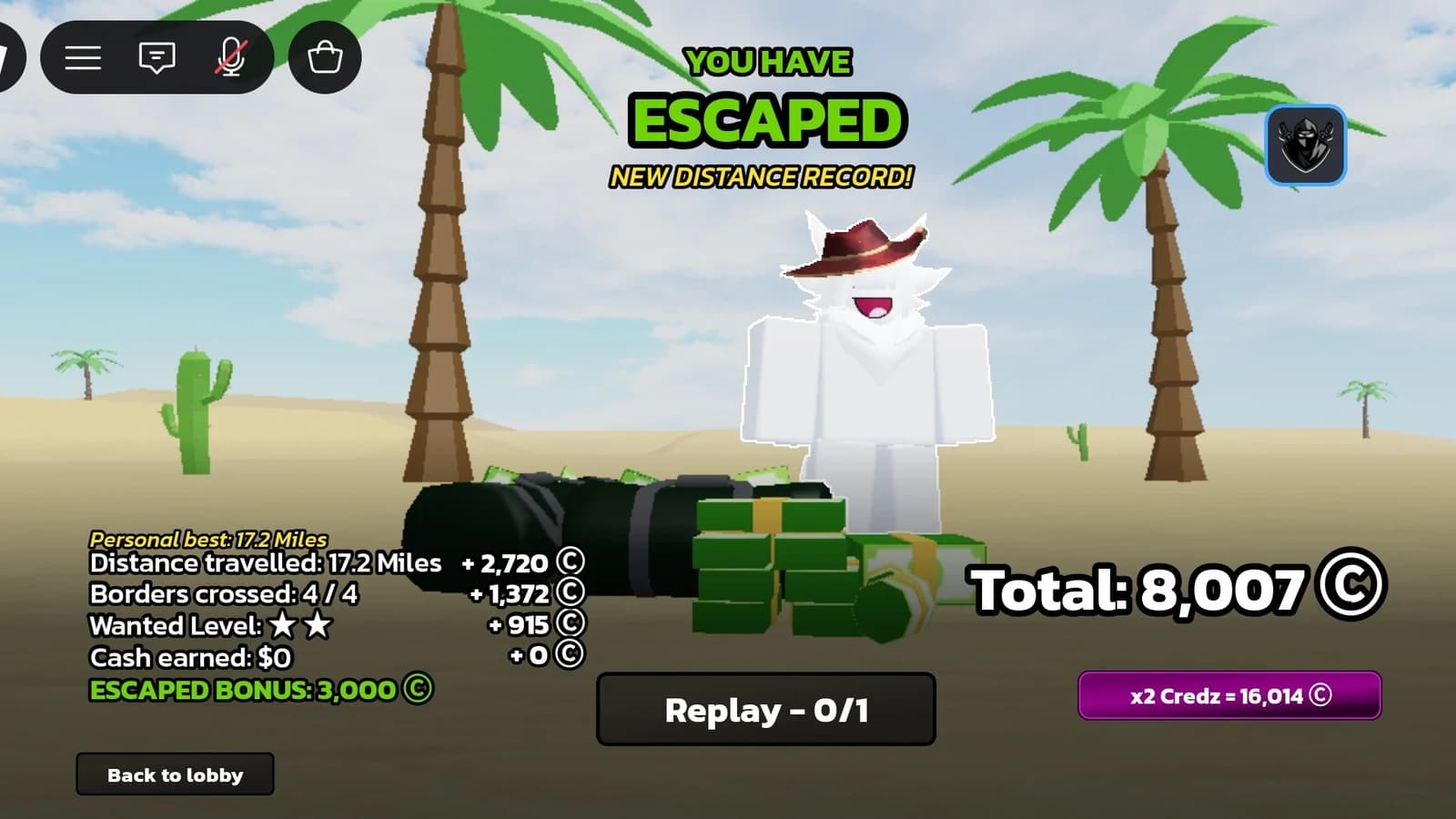Auto Farm Auto Replay Auto Escape Auto Create Lobby