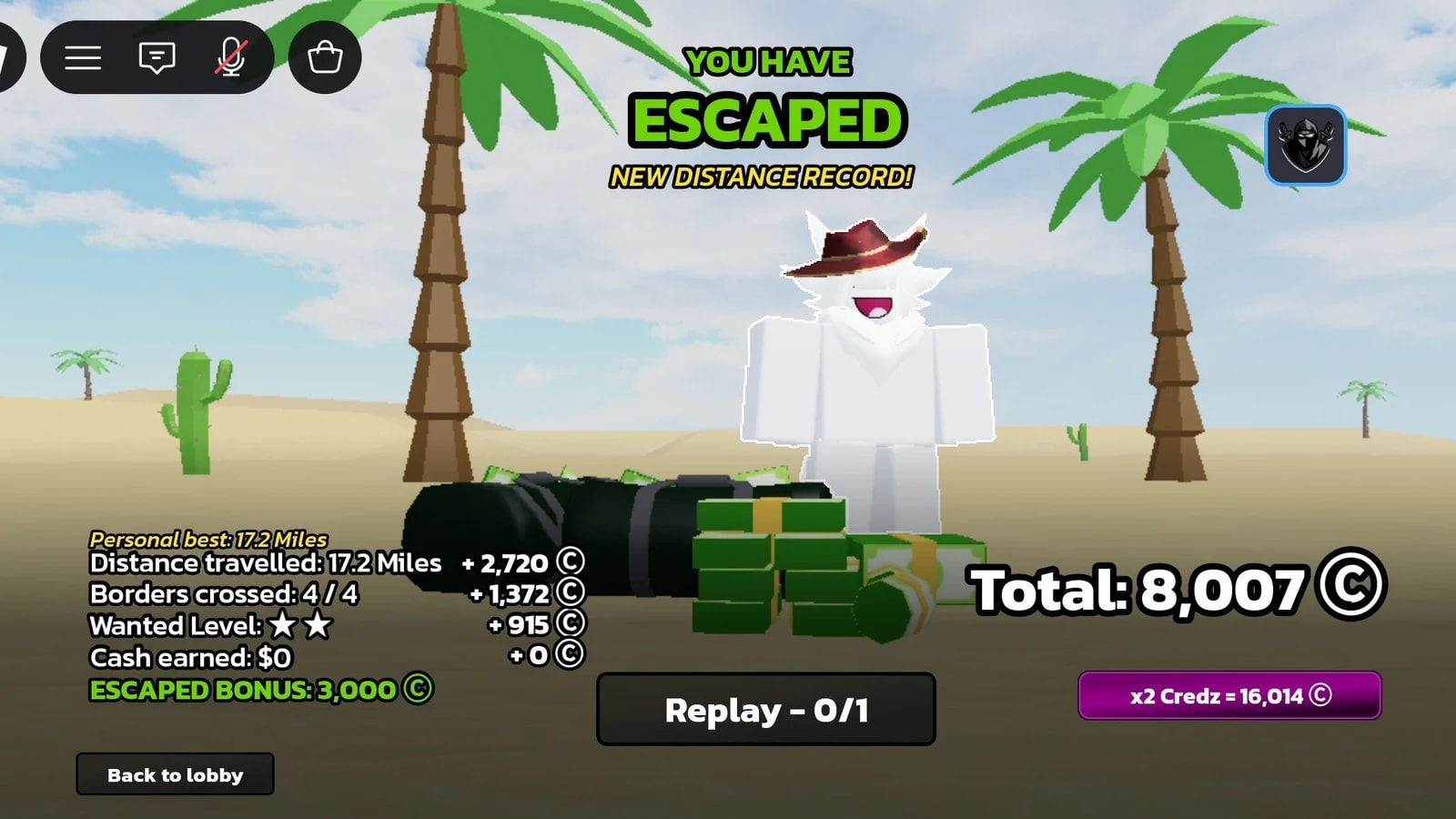 Auto Farm Auto Replay Auto Escape Auto Create Lobby