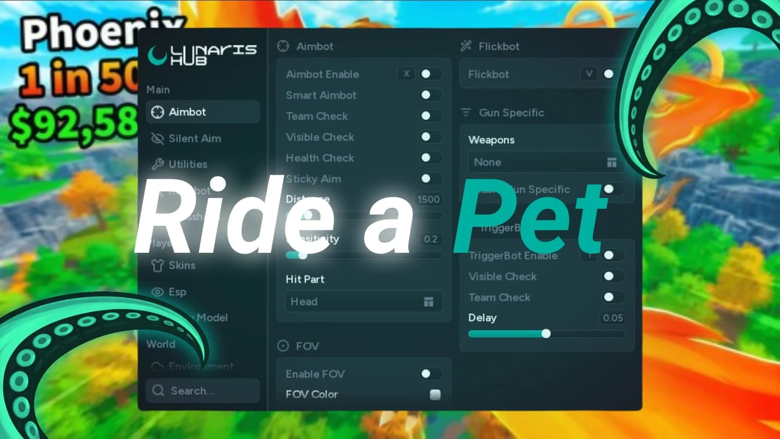 Ride a Pet Script | Lunaris Hub