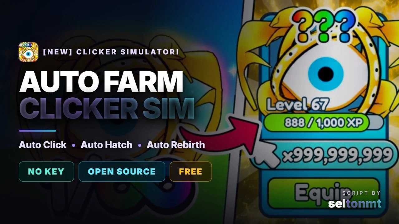 🖱️ Auto Click, Auto Hatch, Best Pets & Rebirth | No Key