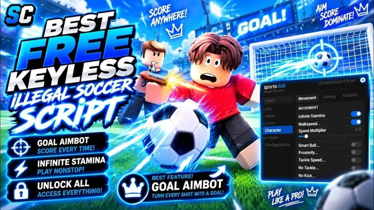 Free Illegal Soccer Script | Goal Aimbot, Unlock All, Speed