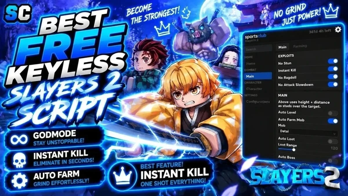 Free Slayers 2 Script | Auto Rollback, InstantKill, Autofarm