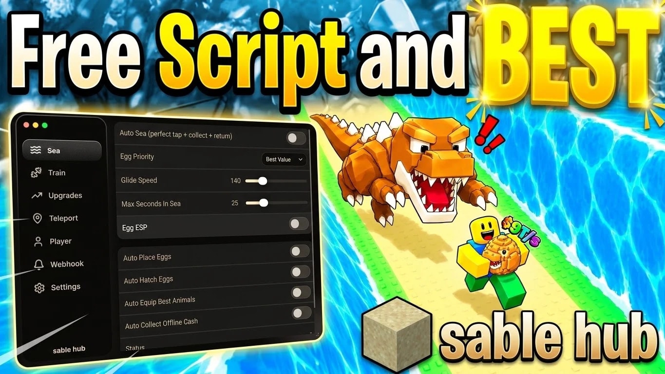 sable hub | Auto Sea Egg Priority Glide Speed Max Seconds In