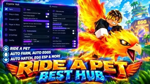 Ride A Script AUTO FARM, AUTO EGGS, AUTO HATCH, EGG E