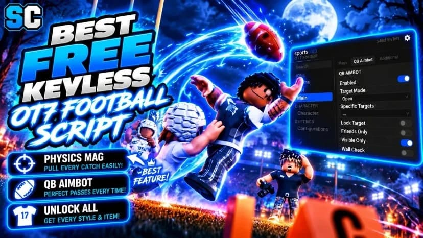 Free OT7 Football Script | QB Aimbot, Ball Mags, Unlock All