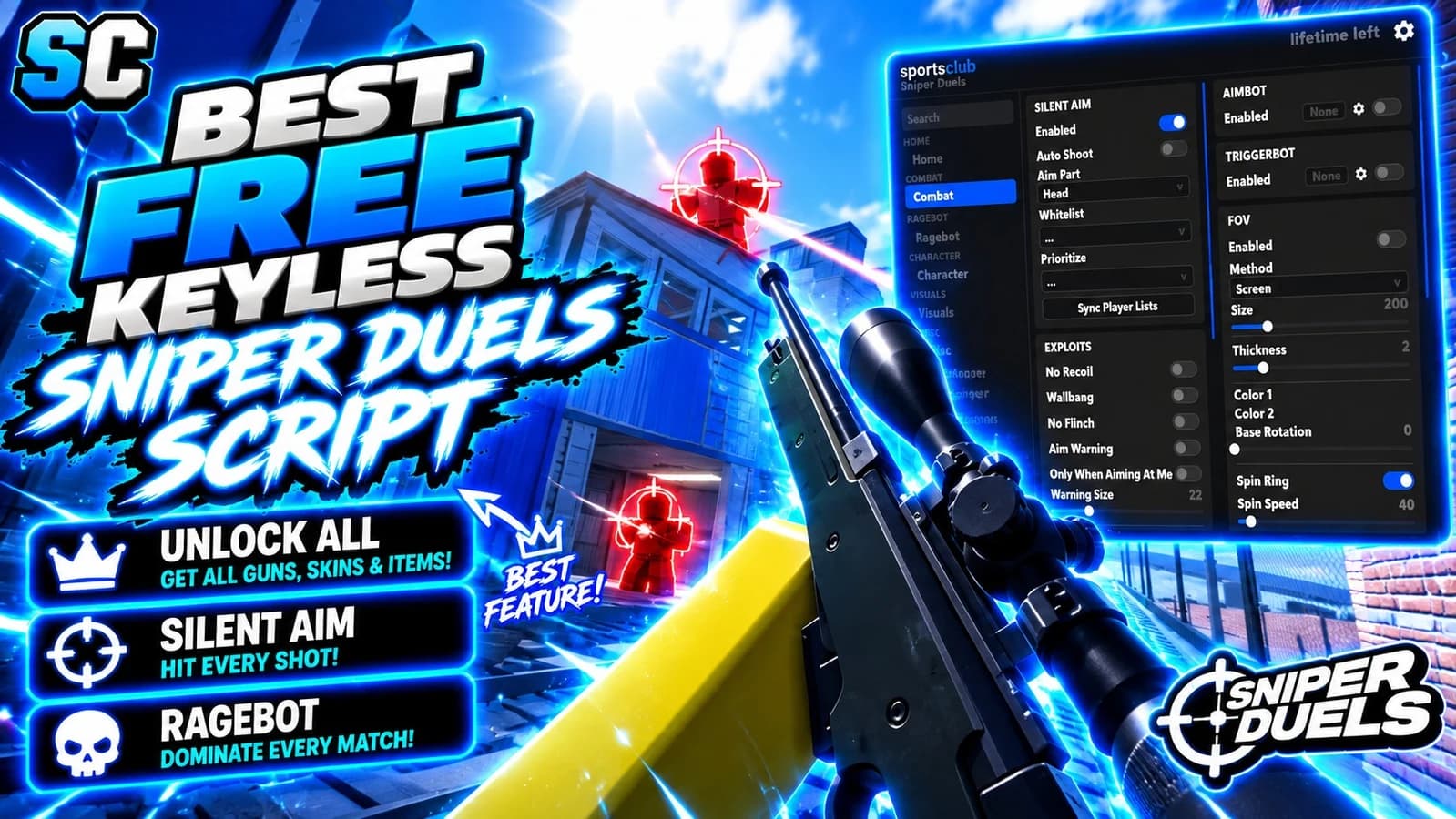 Free Sniper Duels Script | Unlock All, Ragebot, Silent Aim