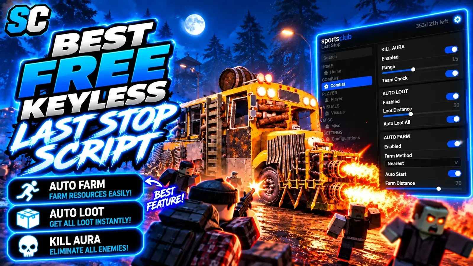 Free Last Stop Script | Auto Farm, Auto Bring, Instant Win