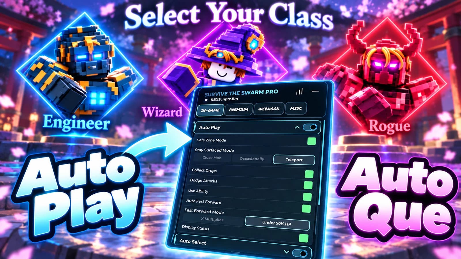 Auto Play | Auto Farm | Auto Kill & Evade | Webhook | More++