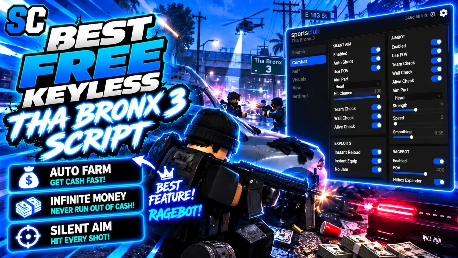 Free THA BRONX 3 Script | Silent Aim, Infinite Ammo, Farming