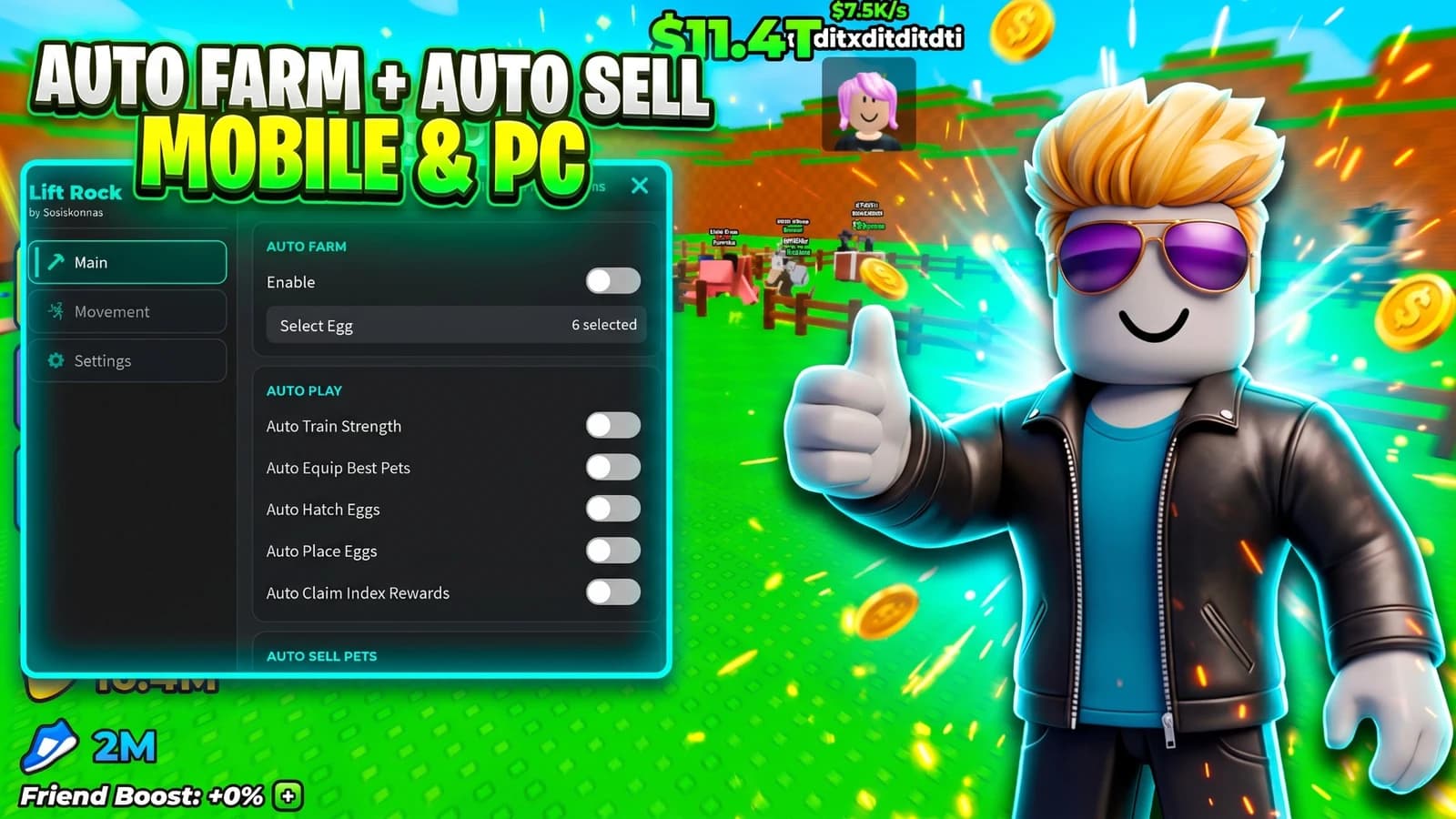 Auto Farm, Auto Sell | Sosiskomras Hub