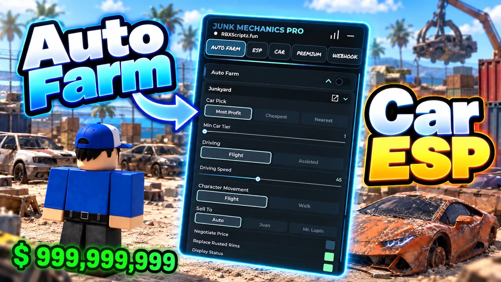 Auto Farm | Auto Progression | ESP | Webhooks & More +++