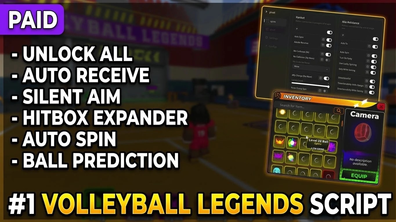 Unlock All,Silent Aim, Hitbox Expander, Ball Prediction