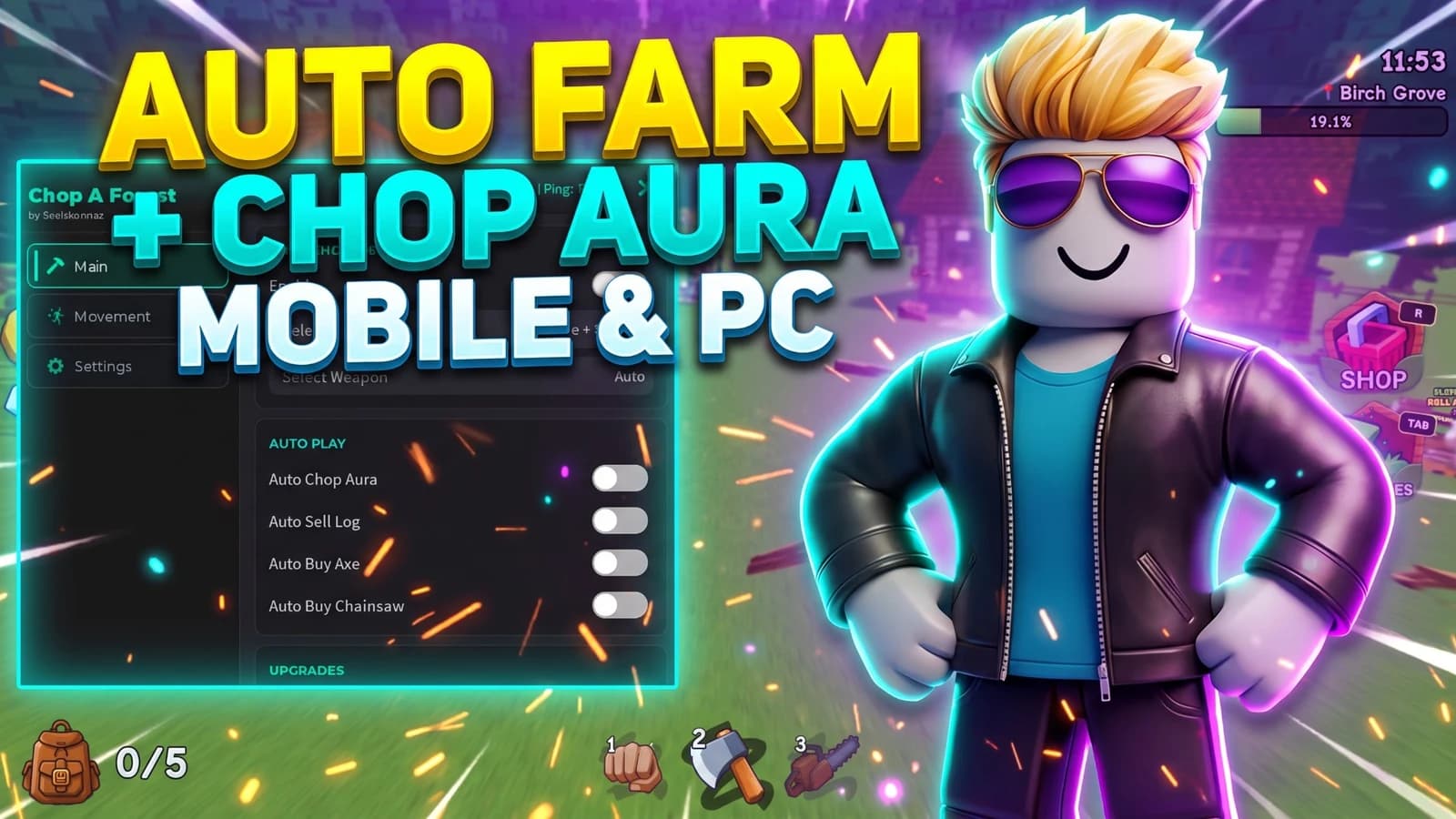 Auto Farm & Chop Aura | Sosiskomras Hub