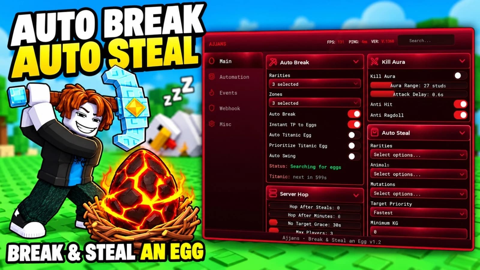 Ajjans - Roblox Break & Steal an Egg Auto Farm Script