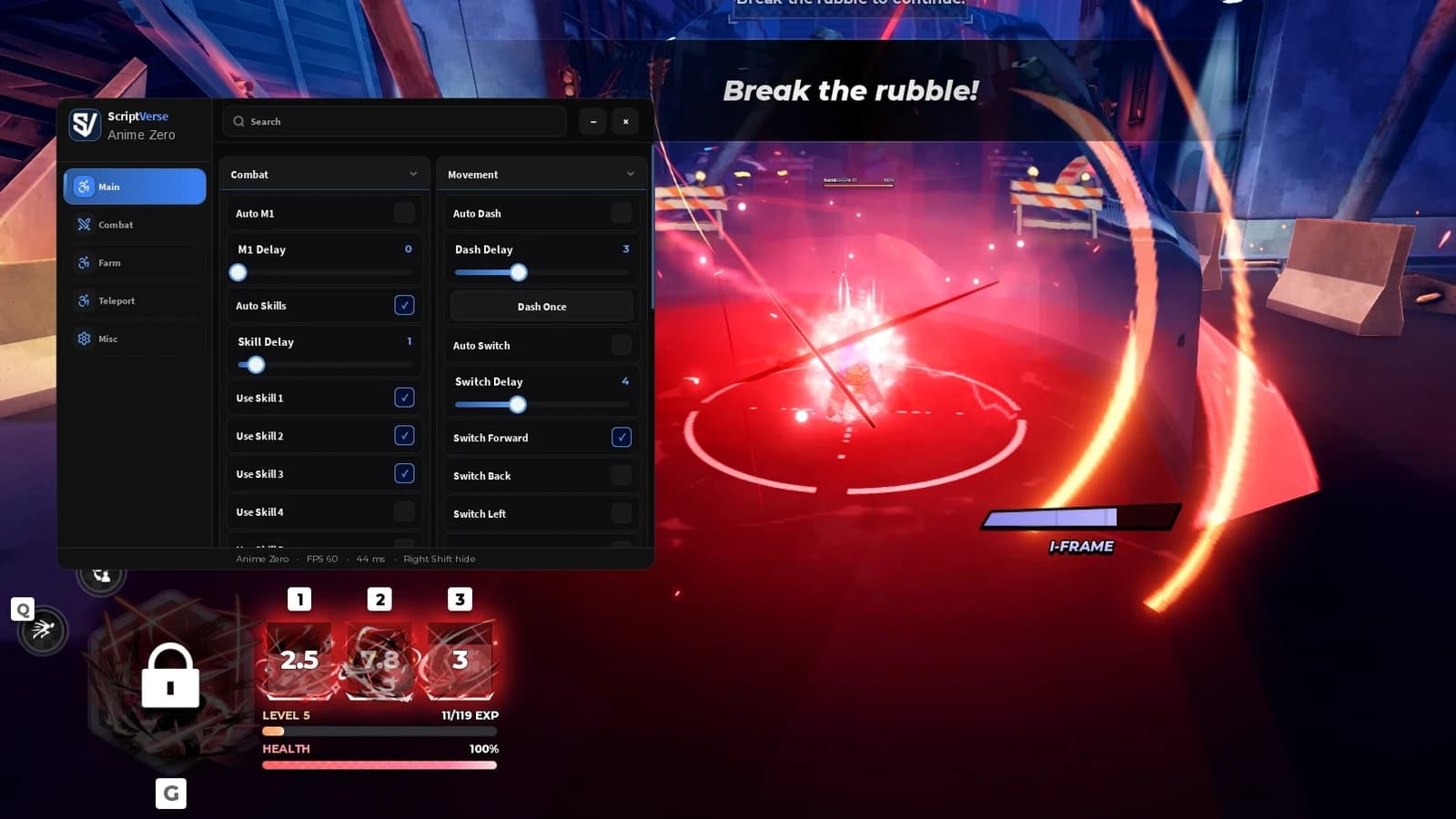 AUTO M1 / AUTO SKILLS / AUTO DASH / AUTO SWITCH / DROP FARM