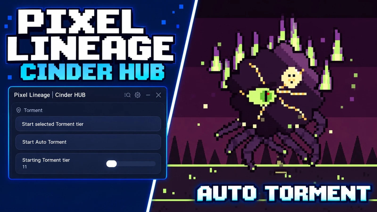 PIXEL LINEAGE | AUTO TORMENT UPDATE! - SPEAR/DRAG CLASS FARM
