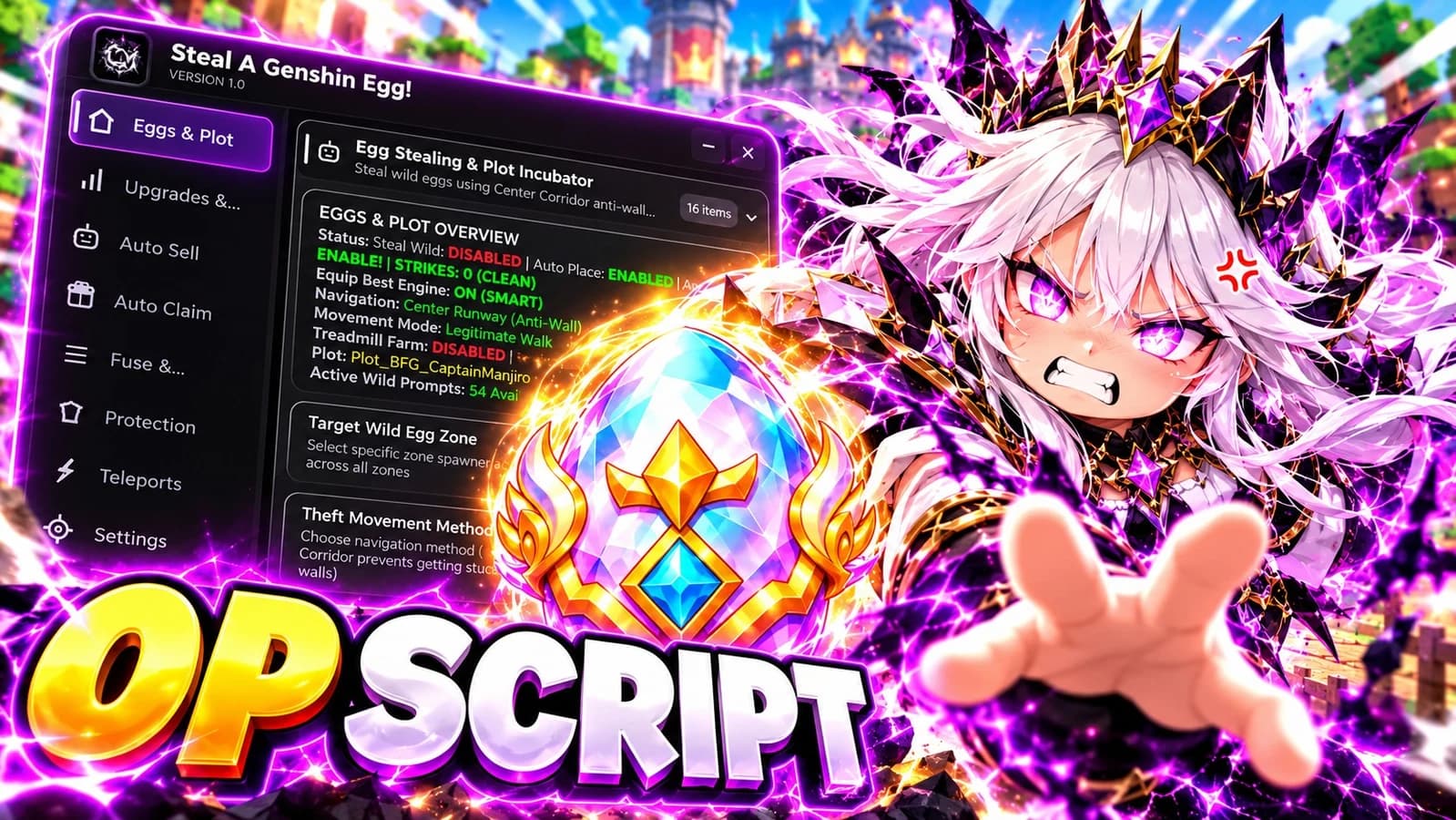 CM HUB | STEAL A GENSHIN EGGS | OP SCRIPTS | MORE FEATURES