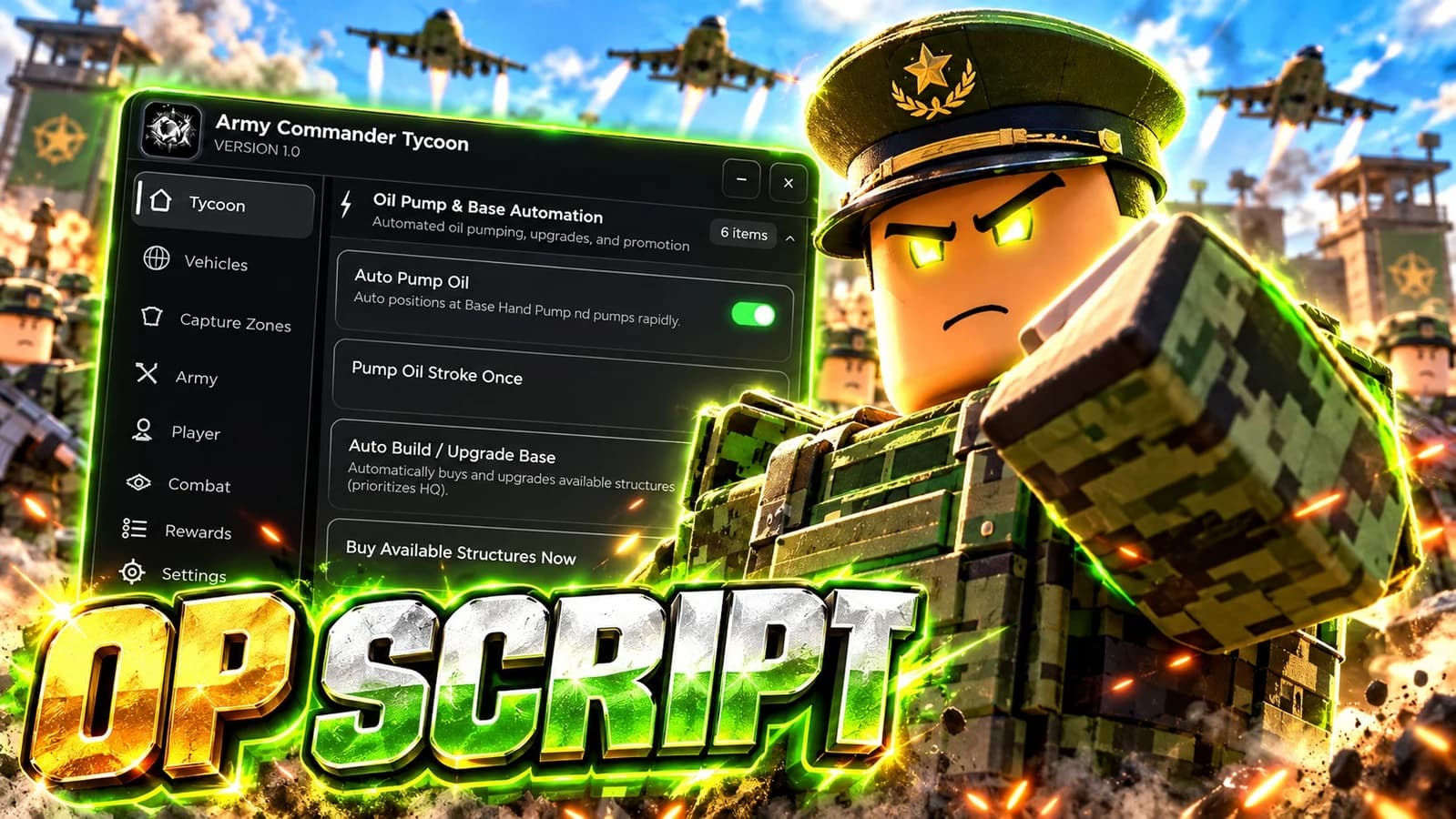 CM HUB | ARMY COMMANDER TYCOON | OP SCRIPTS | MORE FEATURES