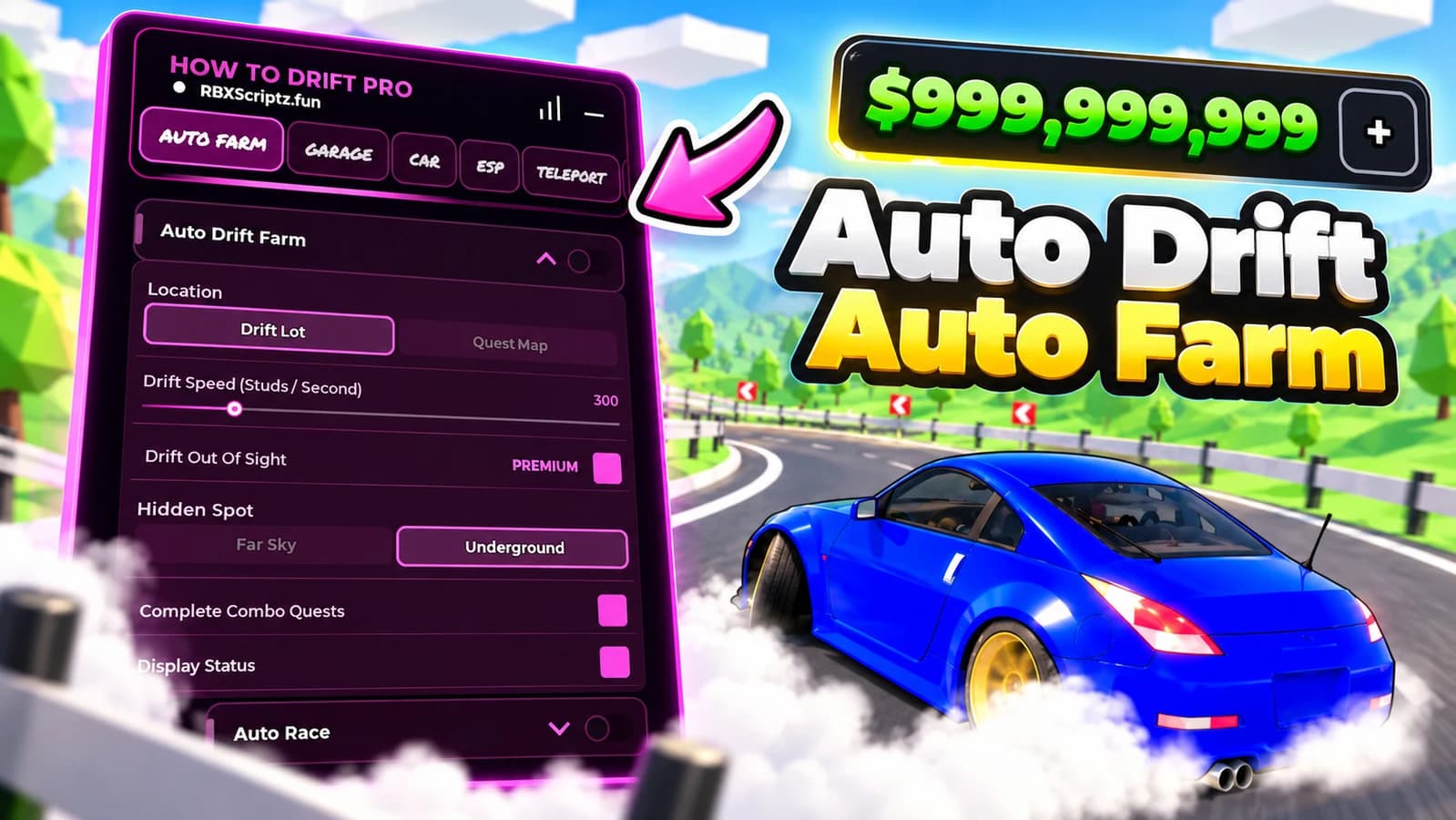 Auto Drift Farm | Auto Race | Webhooks and much more +++