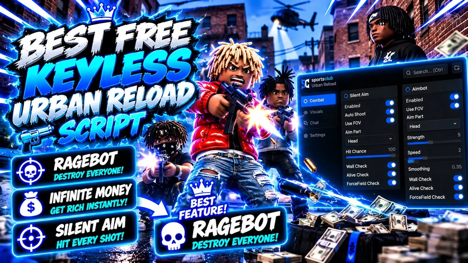 Free Urban Reload Script | Autofarm, Silent Aim, Free Money