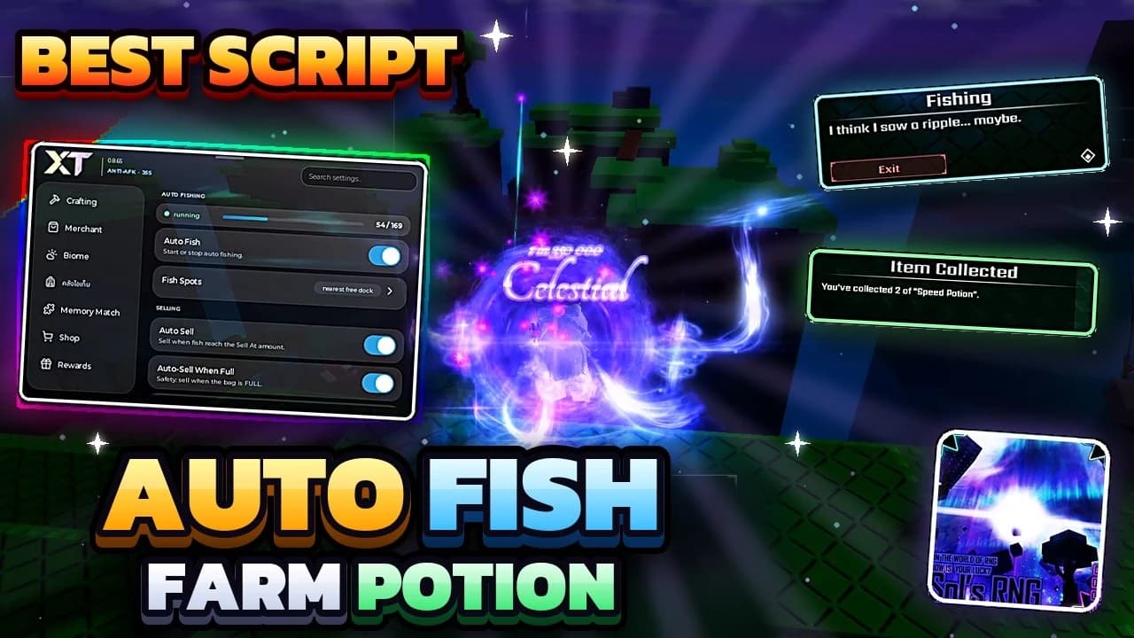Auto Fish,Auto Boss Raid,Everything you need