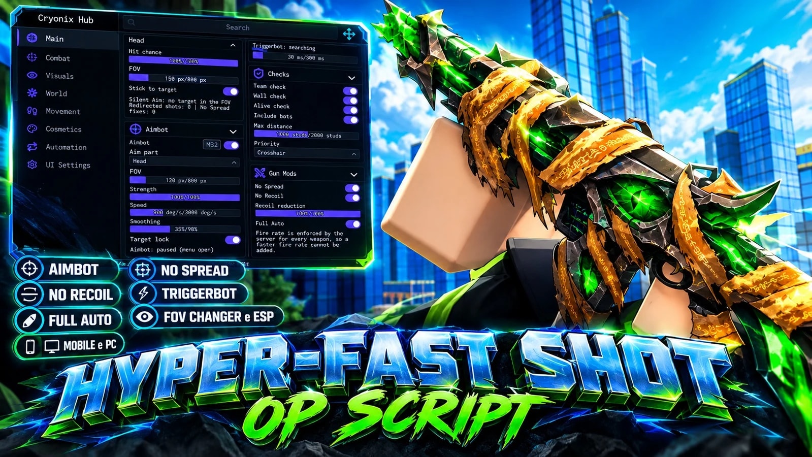Hypershot Script —AIM BOTSilent Aim + Auto Shoot | Aim Part