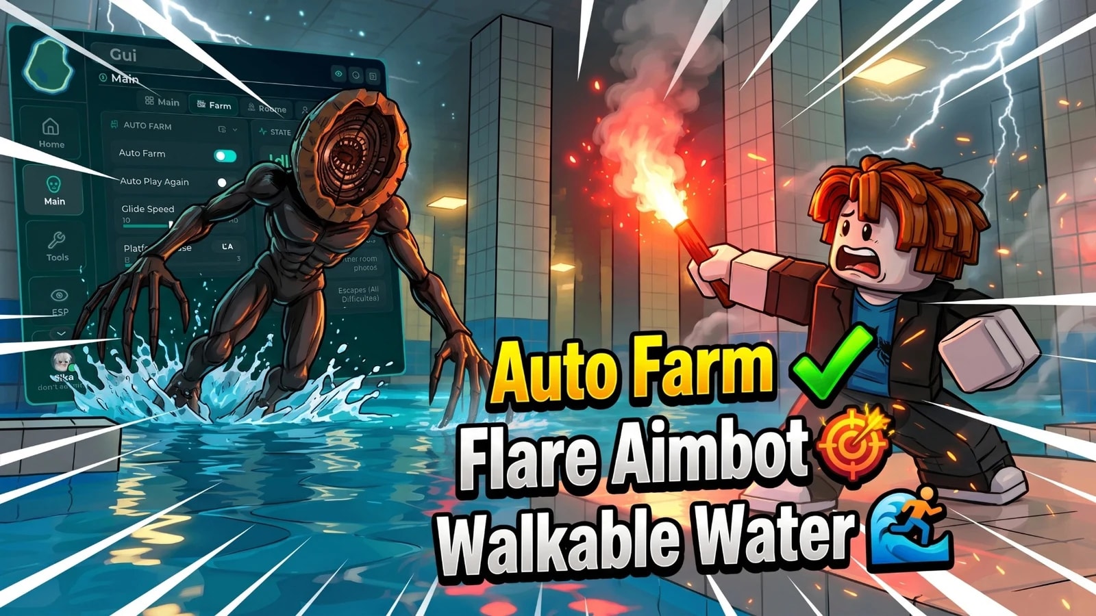Auto Farm, Auto Play, Walkable Water & More