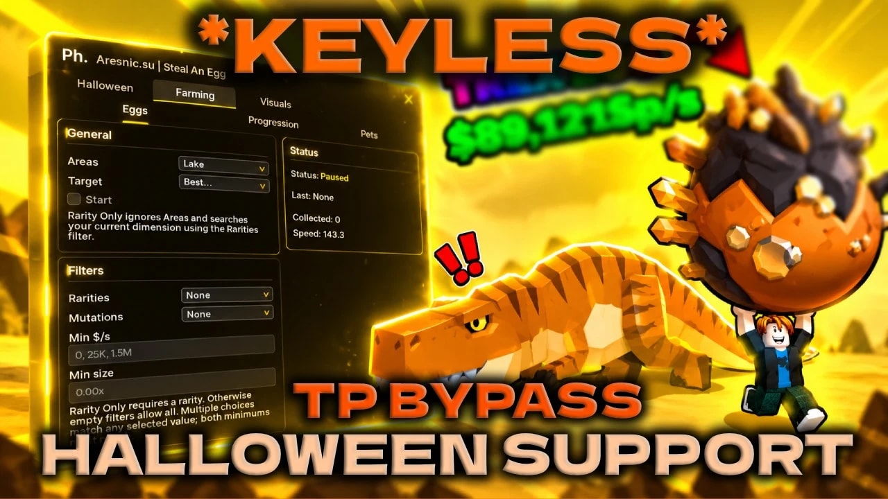 Keyless | Auto Steal, TP Bypass, Halloween Event and more!