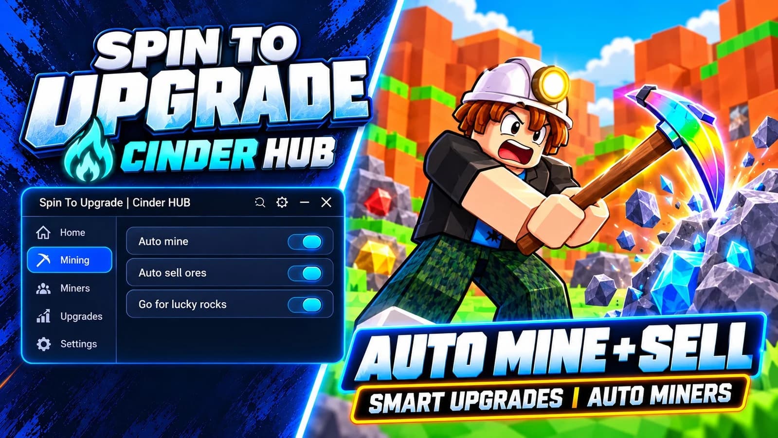 SPIN TO UPGRADE SCRIPT AUTO MINE AUTO SELL AUTO FARM |LATEST
