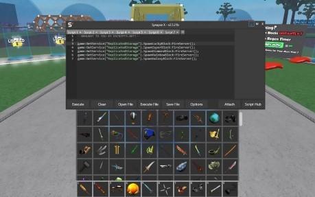 Preview of Lucky Blocks Battlegrounds Open All Blocks Script