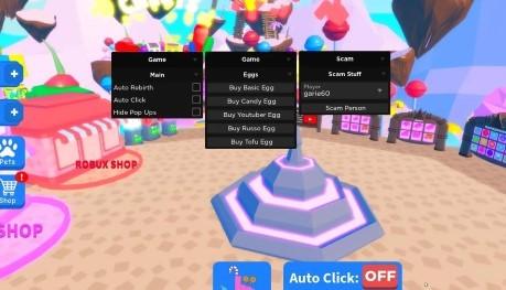 Preview of Candy Clicker Simulator GUI