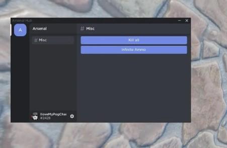 Preview of Arsenal GUI (Arsenal Hub)