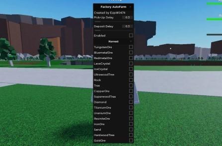 Preview of Factory Simulator Autofarm GUI