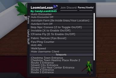 Preview of Loomian Legacy GUI | Auto Encounter, AutoSpin Farm & MORE!