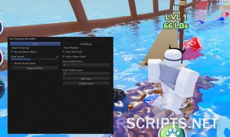 Preview of Sea Cleaning Simulator Script GUI | Auto Farm & MORE