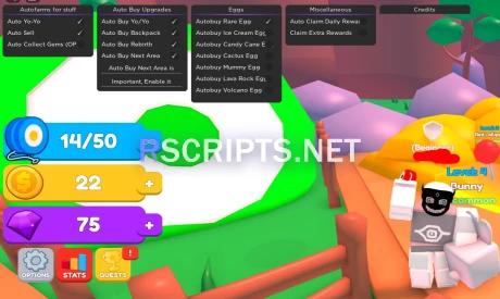 Preview of YoYo Simulator Script GUI | Auto YoYo, Auto Sell & MORE