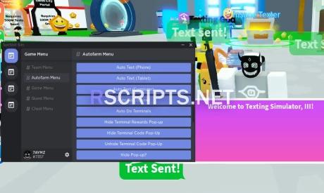 Preview of Texting Simulator Script GUI | Auto Text, Auto Collect & MORE