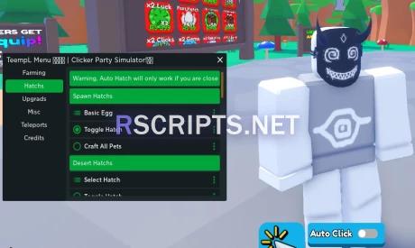 Preview of Clicker Party Simulator Script | Auto Farm & Auto Hatch