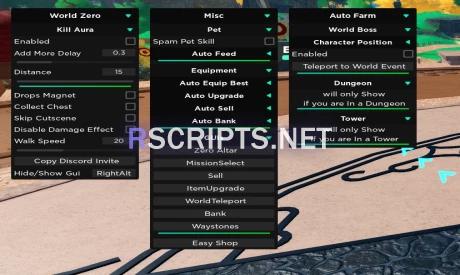 Preview of World Zero Script Gui | AutoFarm, Walkspeed, More!