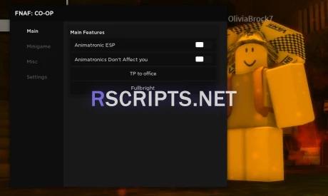 Preview of FNAF: Coop Script GUI | Animatronic ESP, Fullbright & More!