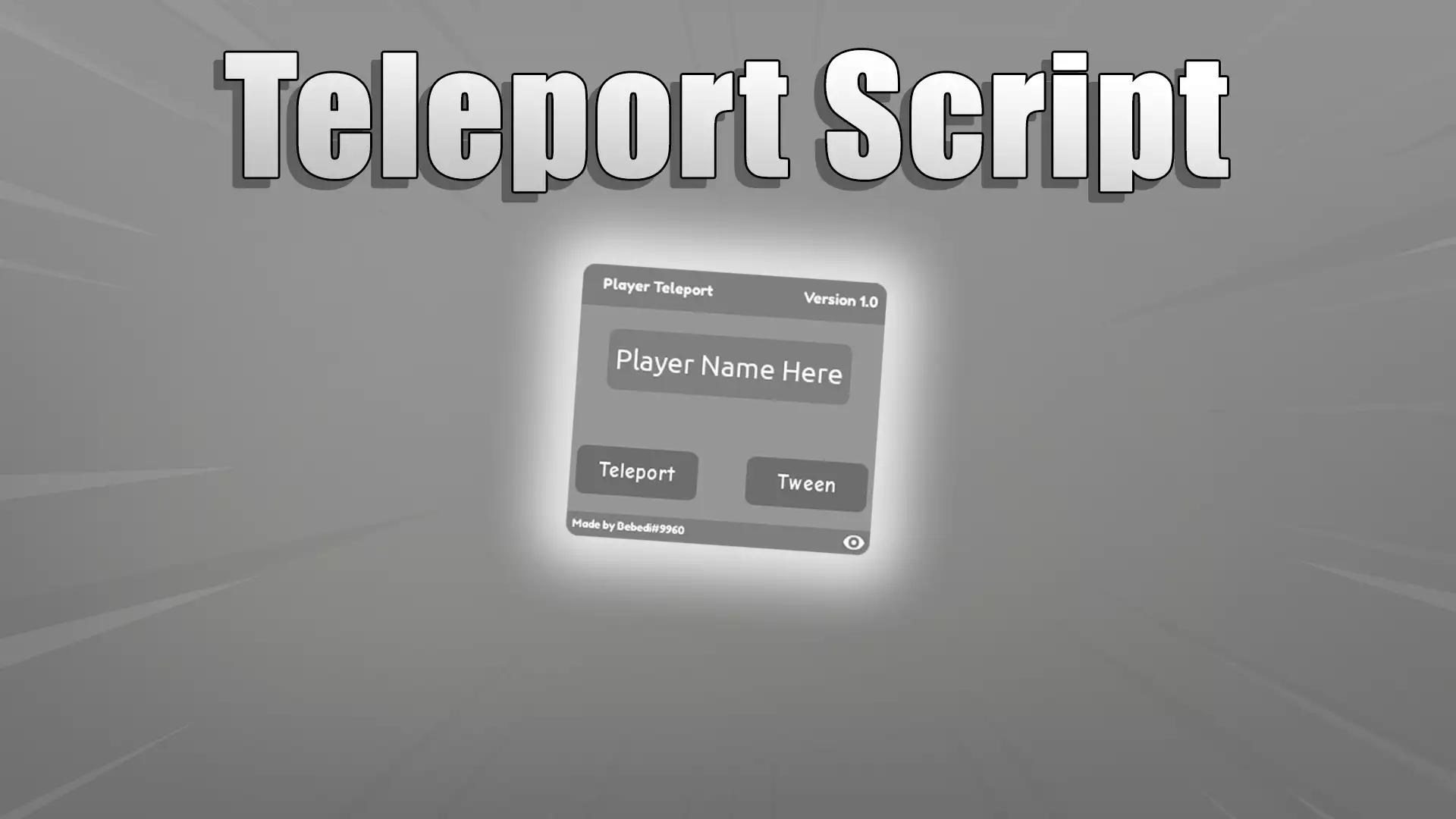 Preview of Player Teleport Script || Tween, Teleport Button
