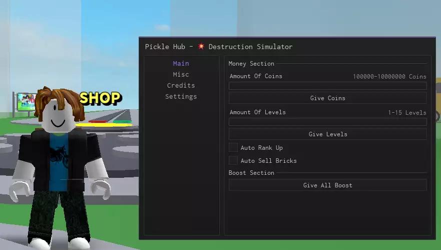 Preview of Best Destruction Simulator SCRIPT | Pickle Hub