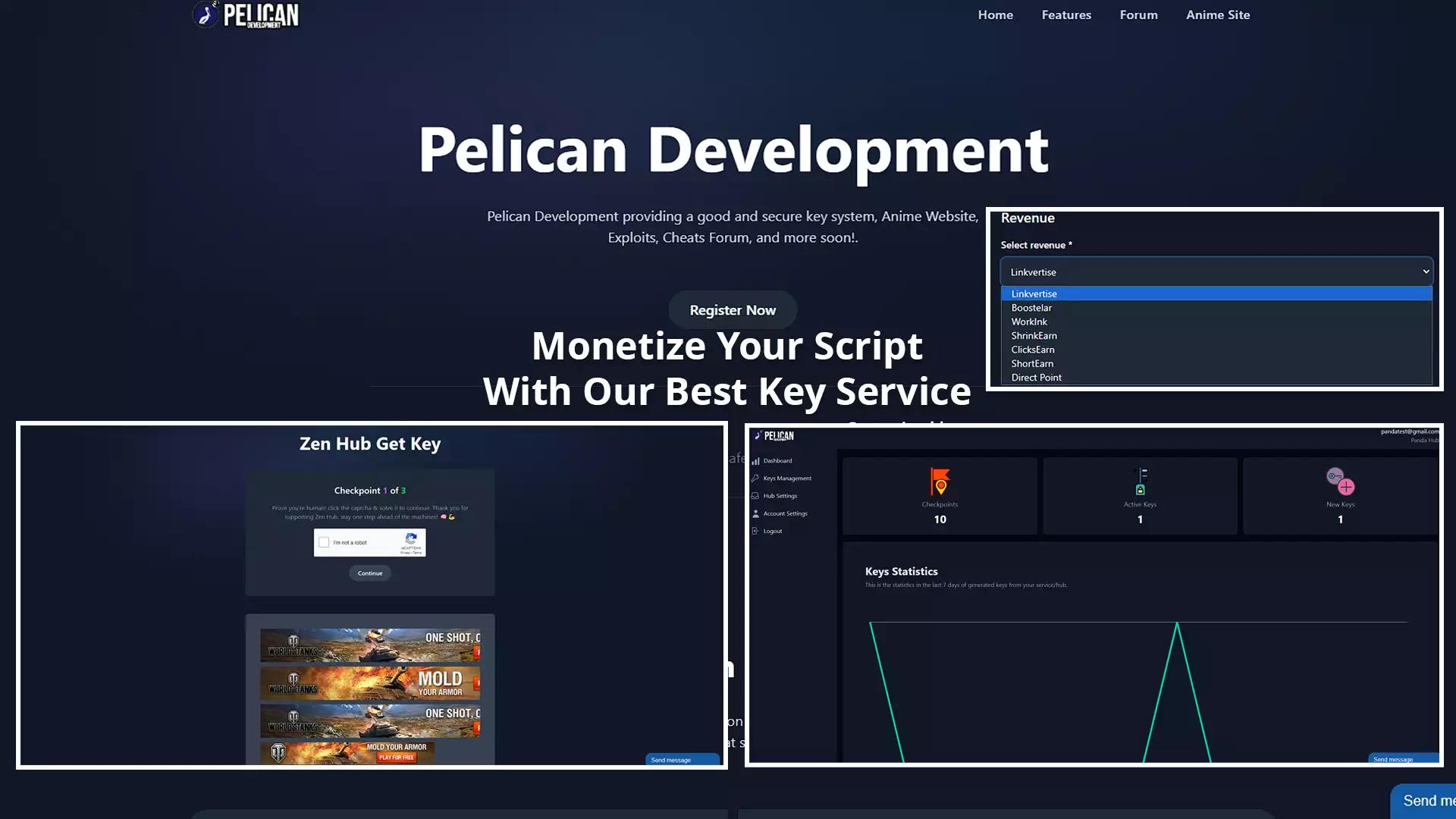 Preview of Monetize your script with the Pelican Key System