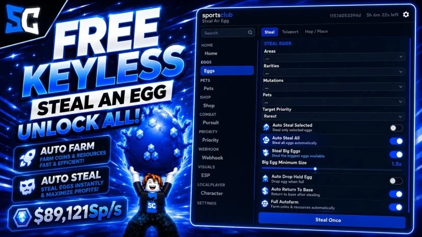 Steal an Egg Script | Auto Steal, Auto Snipe Egg, Autofarm