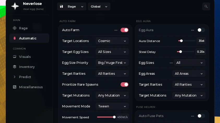 Steal An Egg SCRIPT - Instant Steal, AutoFarm, speed bypass